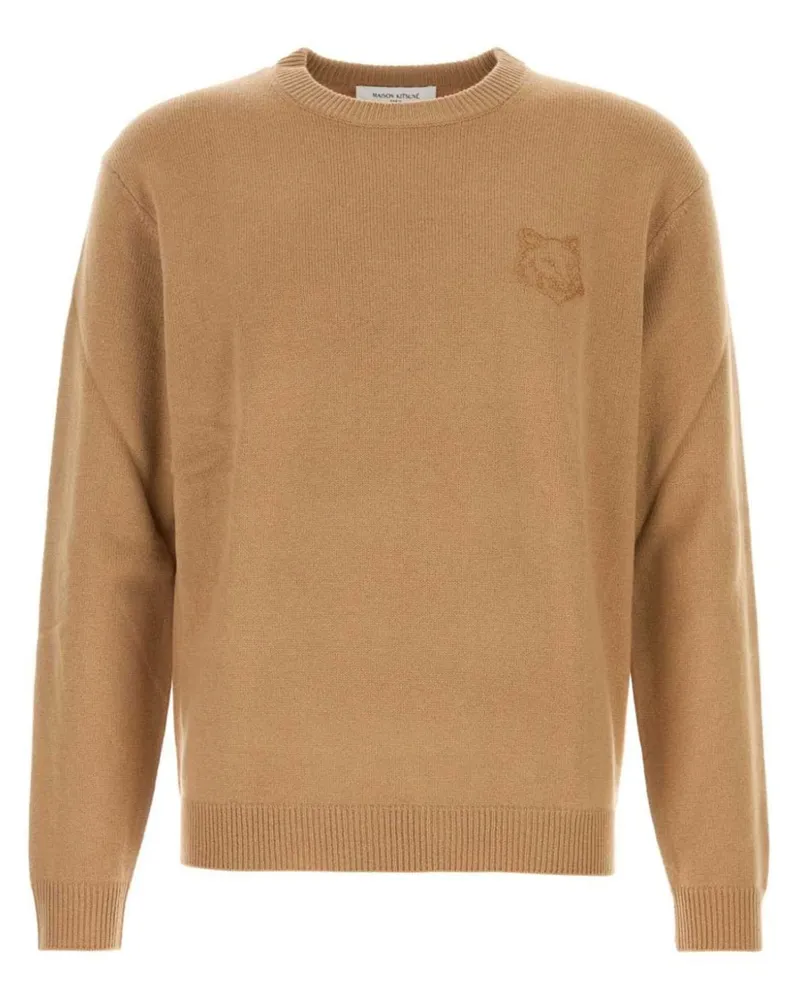 Kitsuné Pullover mit Bold Fox Head-Stickerei - Nude Nude