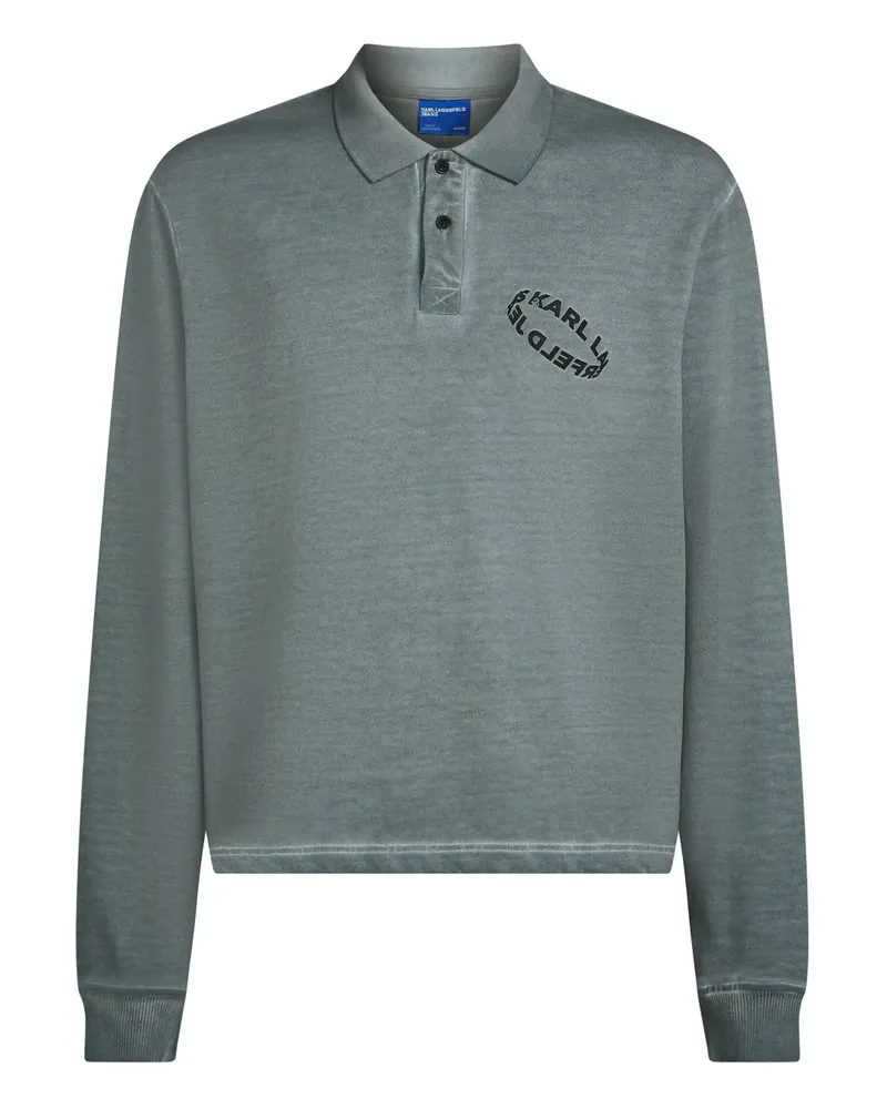 Karl Lagerfeld Polo-Sweatshirt mit Logo-Print - Grau Grau
