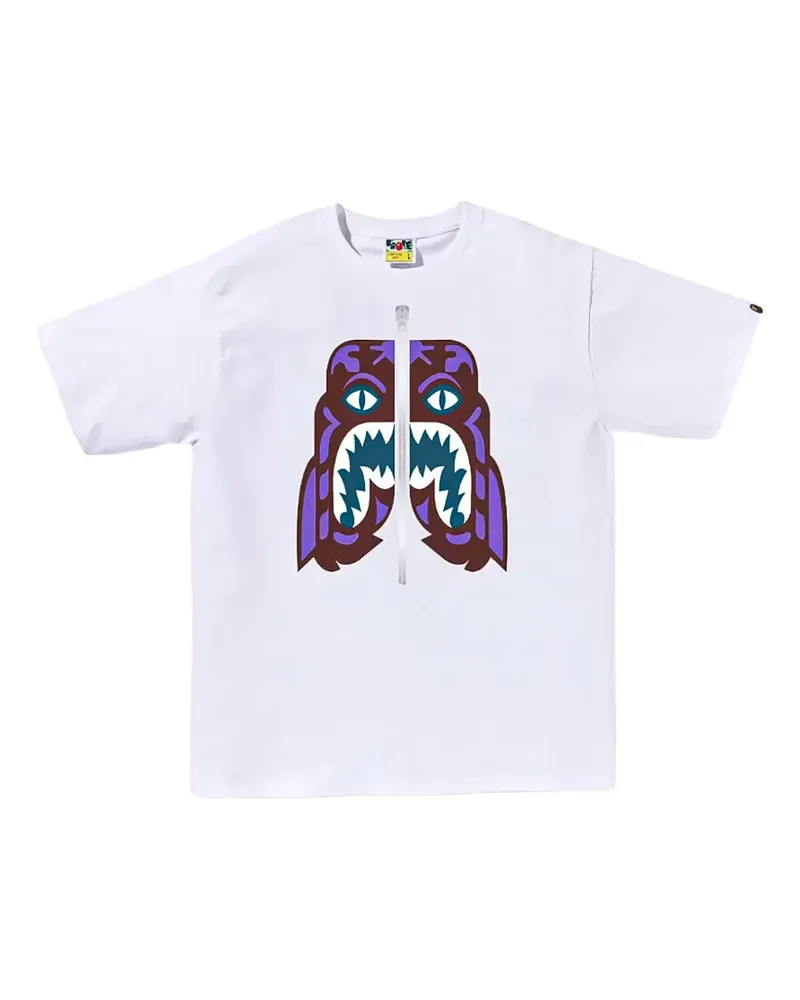BAPE T-Shirt mit Tiger-Print - Weiß Weiß