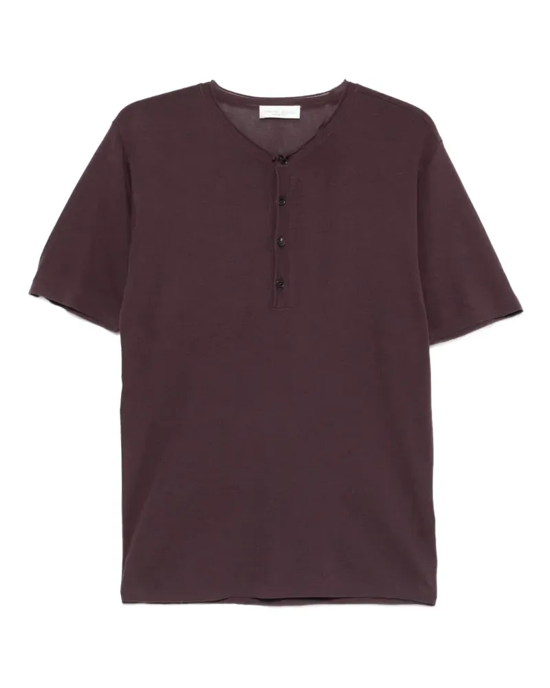 Roberto Collina button-embellishment T-shirt - Violett Violett