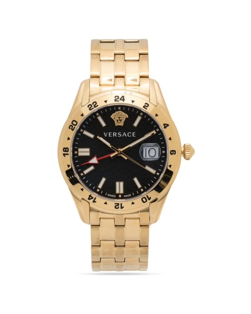 Versace Greca Time GMT 41mm - Schwarz Schwarz