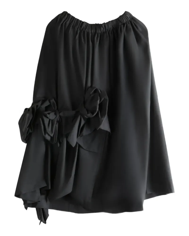Comme des Garçons Midirock mit Schleife - Schwarz Schwarz