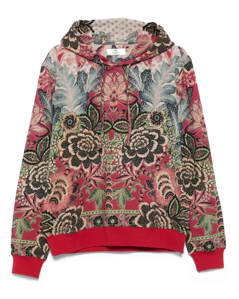 Etro Hoodie mit Blumen-Print - Rot Rot