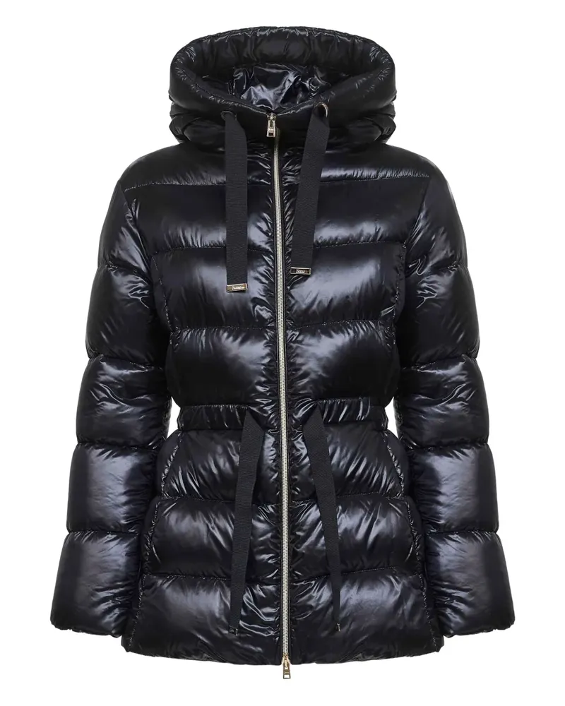 Herno Kapuzenjacke mit Kordelzug - Schwarz Schwarz