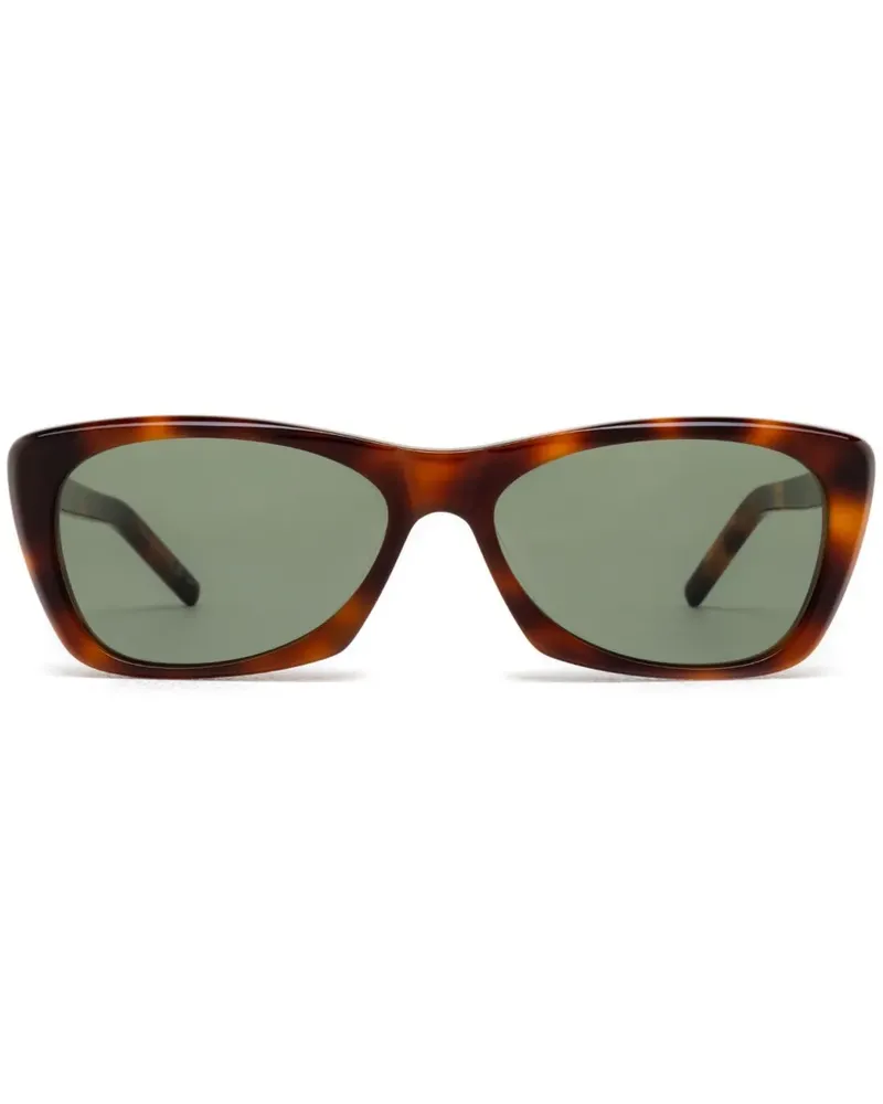 Saint Laurent Eckige Brille in Schildpattoptik - Grün Grün