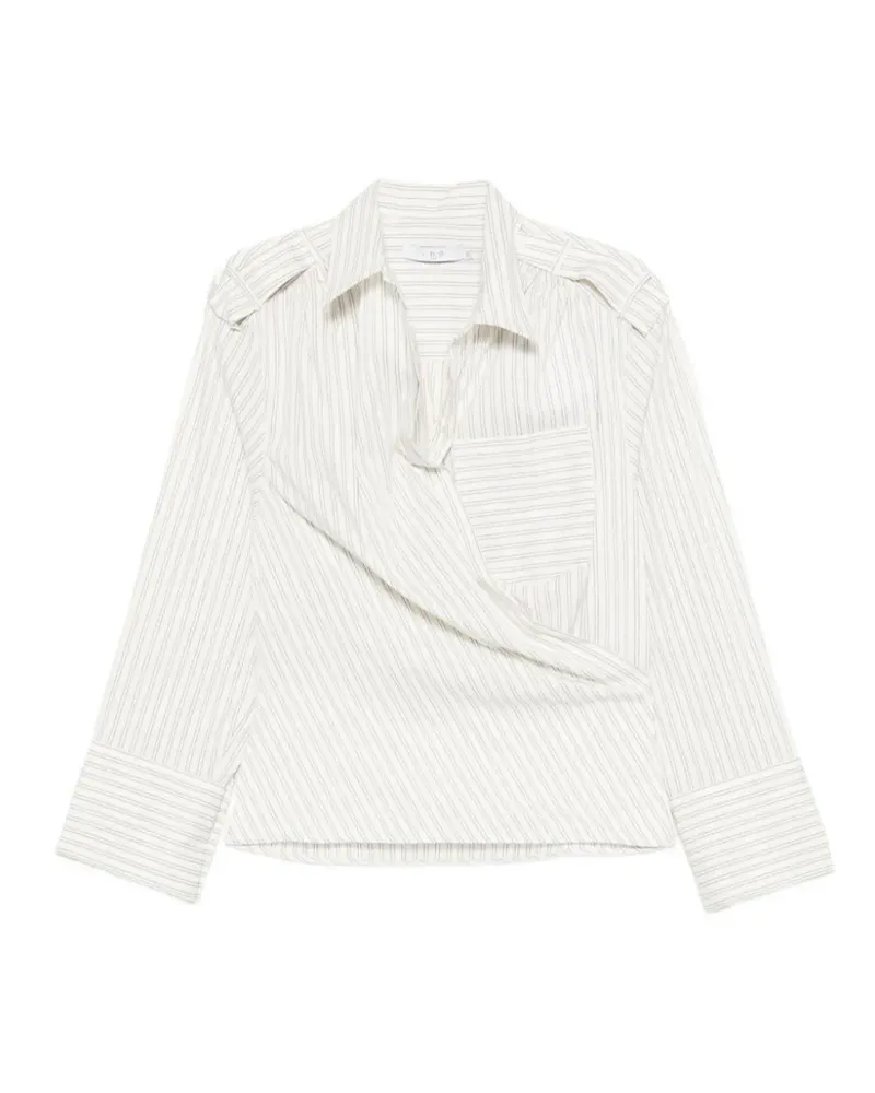 IRO striped wrap shirt - Nude Nude