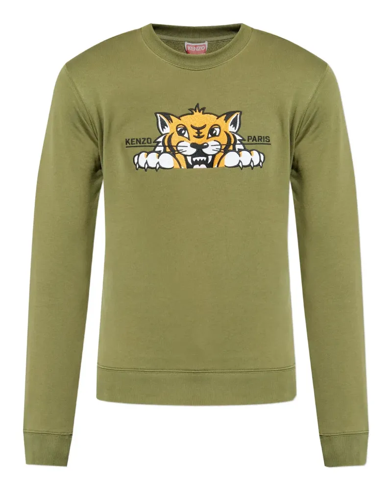 Kenzo Sweatshirt mit Tiger-Print - Grün Grün