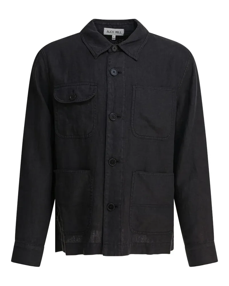 Alex Mill Hemdjacke mit aufgesetzten Taschen - Schwarz Schwarz