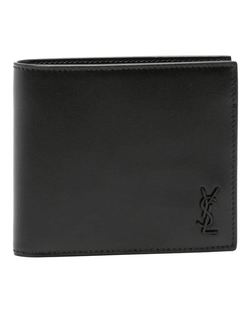 Saint Laurent Tiny Cassandre East/West Portemonnaie - Schwarz Schwarz