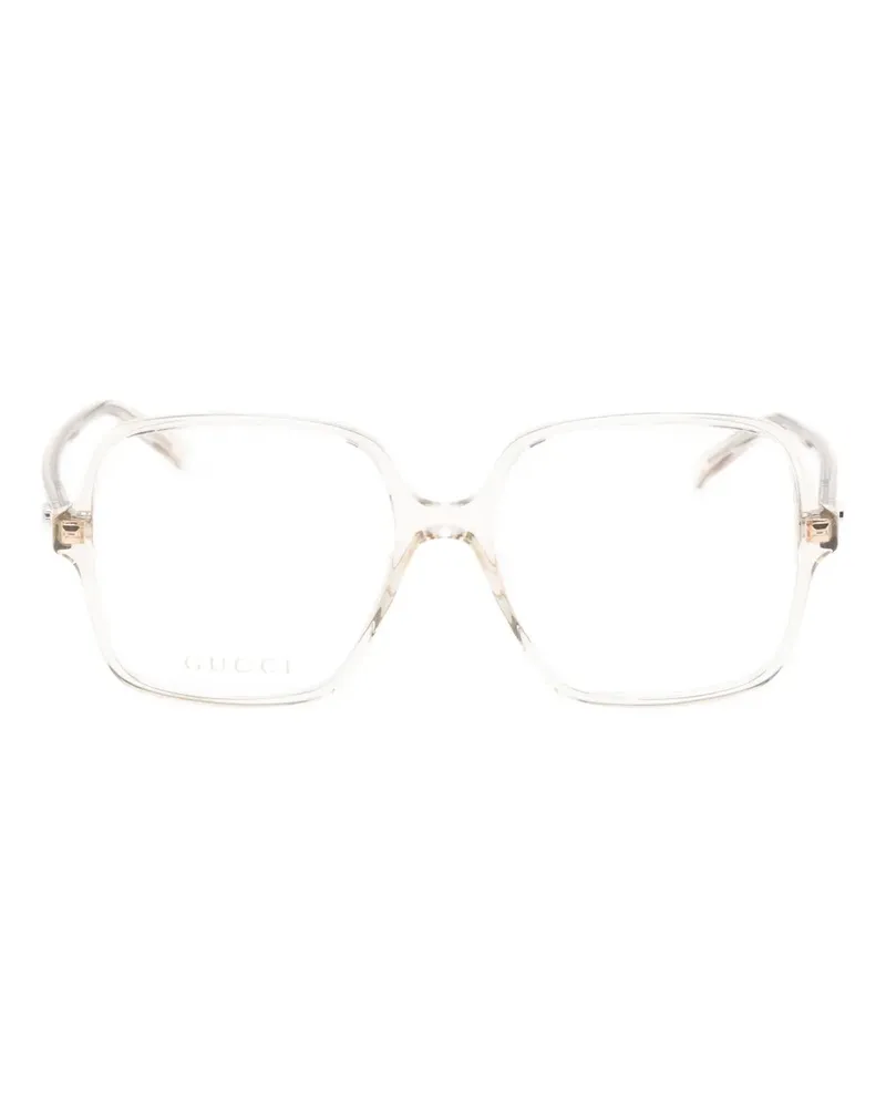 Gucci Brille mit eckigem Gestell - Nude Nude