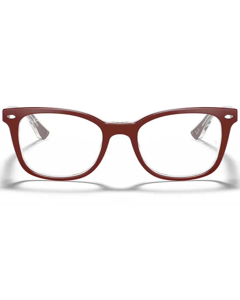 Ray Ban Brille mit eckigem Gestell - Rot Rot