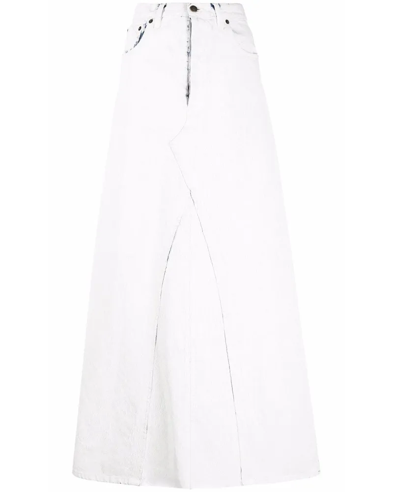 Maison Margiela Jeans-Maxirock mit hohem Bund - Weiß Weiß