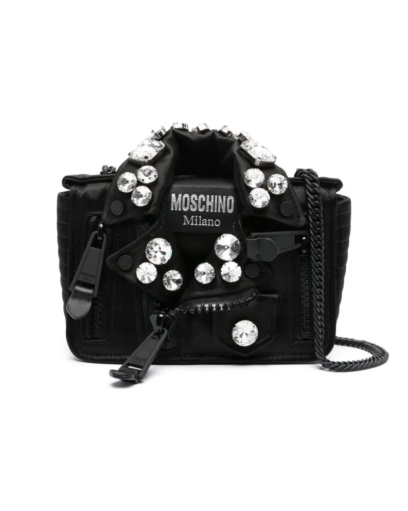 Moschino Biker Umhängetasche Schwarz