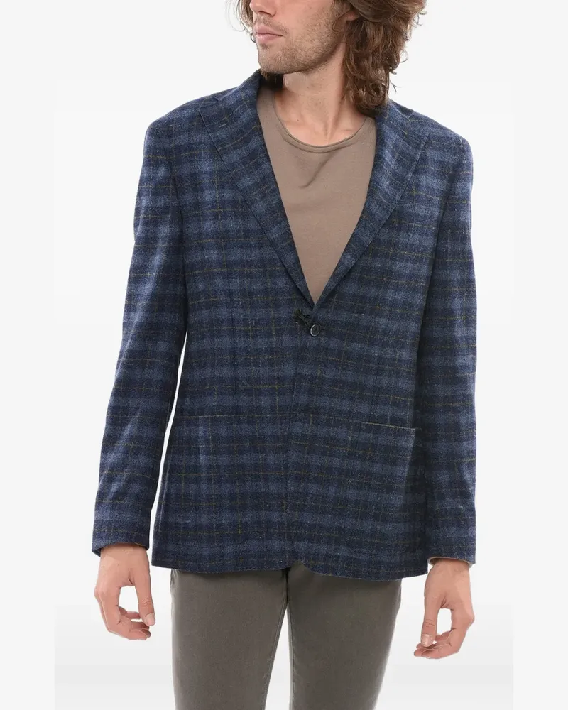 Corneliani Kariertes Nino Danieli Sakko - Blau Blau