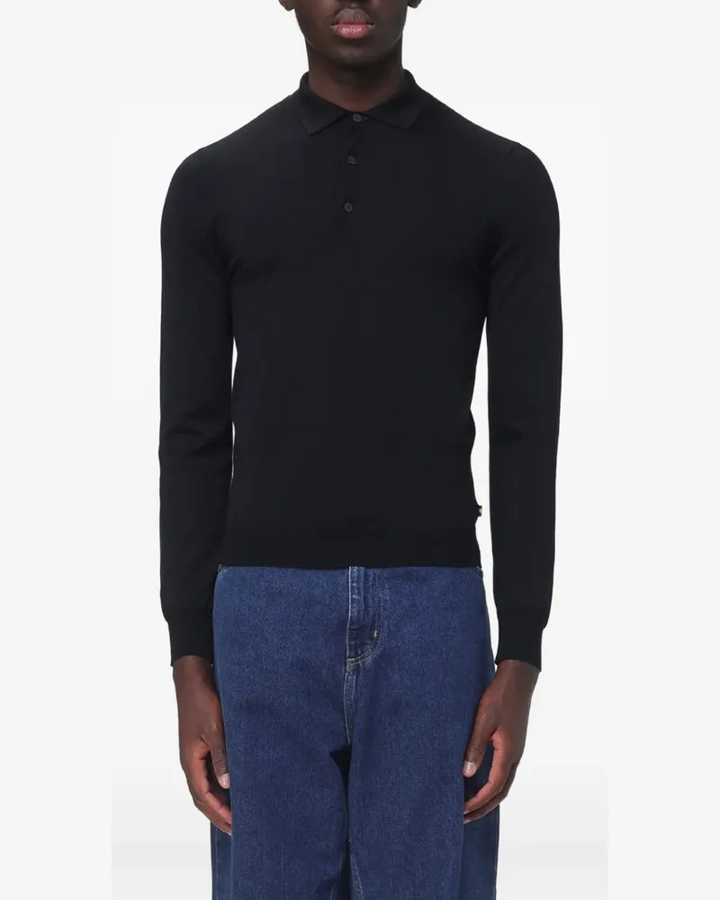 K-Way polo-collar sweater - Schwarz Schwarz