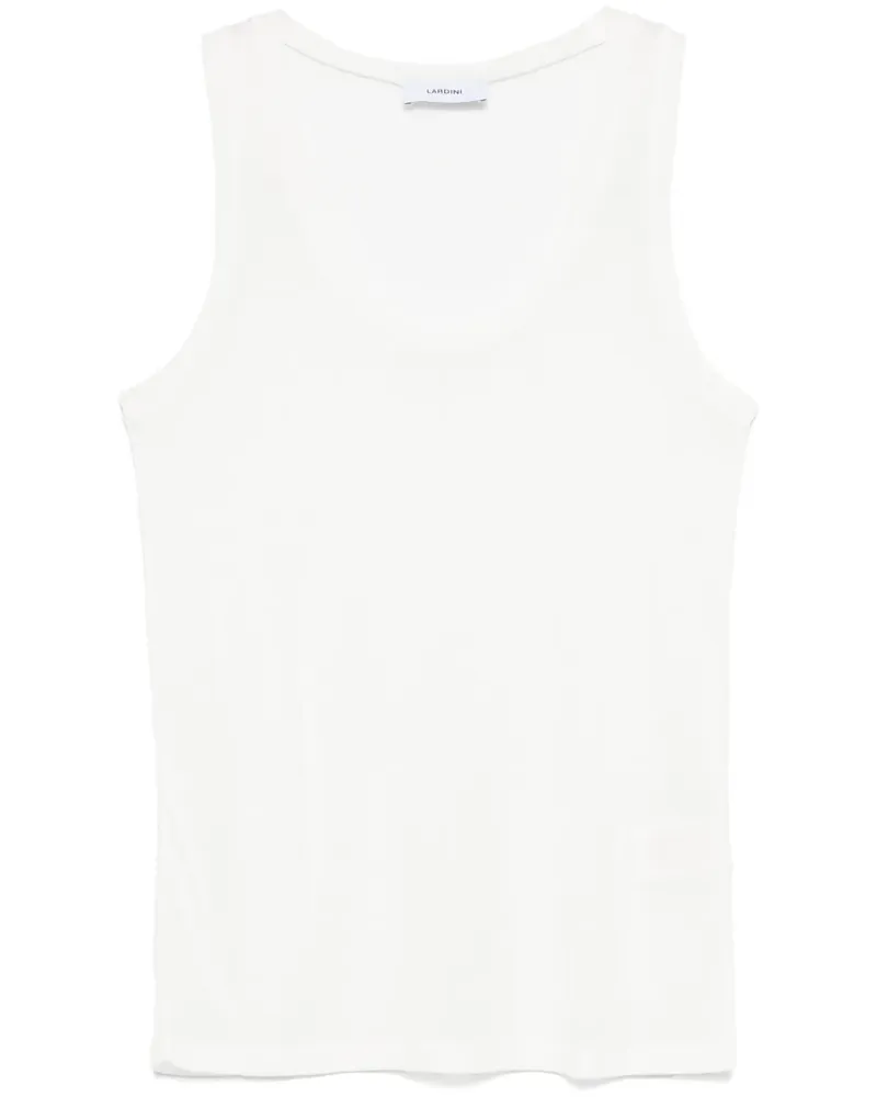 LARDINI Geripptes Top - Weiß Weiß