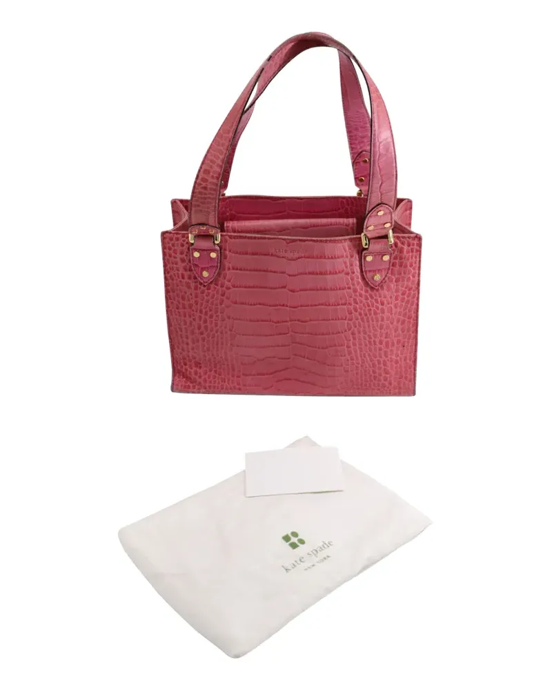 Kate Spade crocodile-embossed handbag - Rosa Rosa