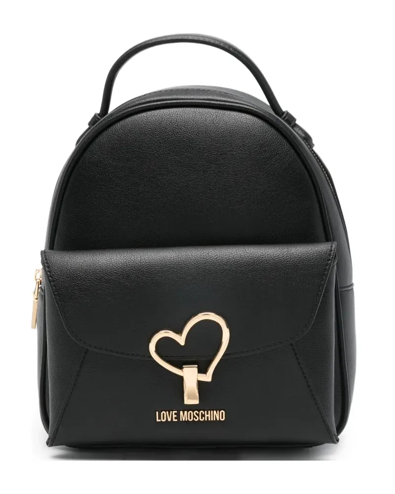 Moschino heart-detail backpack - Schwarz Schwarz