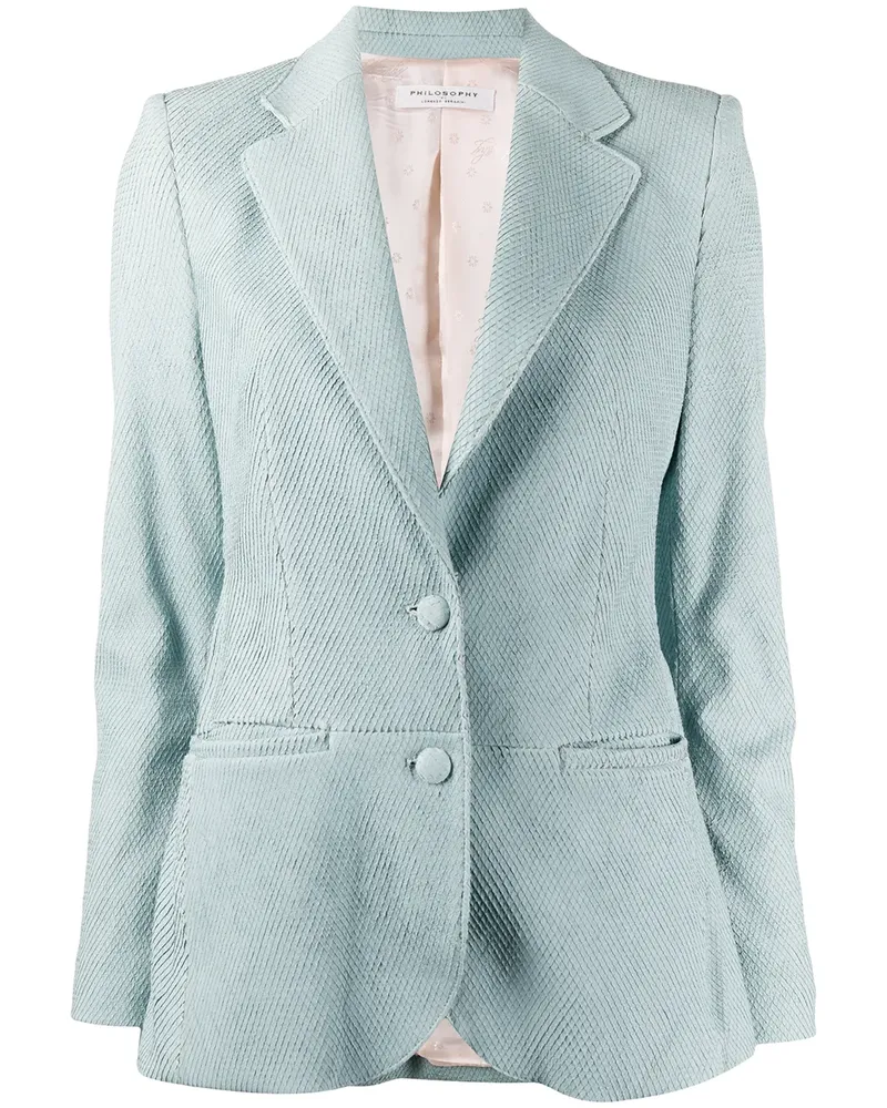 Philosophy Di Lorenzo Serafini Texturierter Blazer - Blau Blau