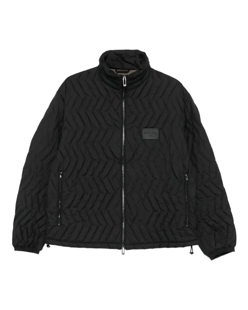 Emporio Armani Jacke mit gestepptem Zickzackmuster - Schwarz Schwarz