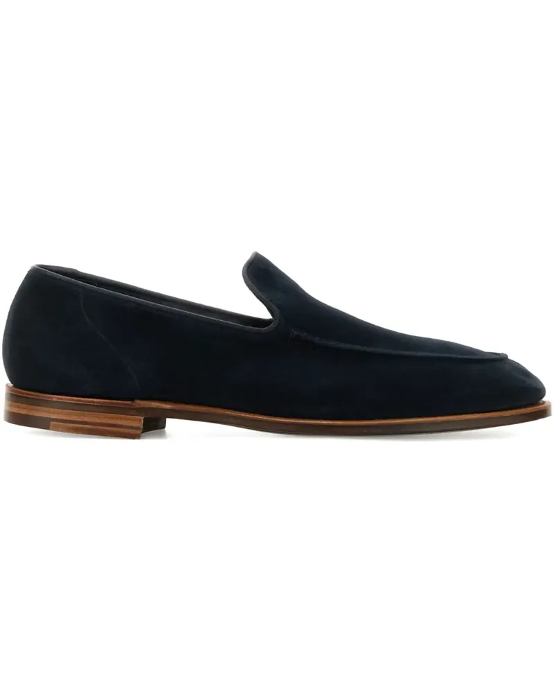 Crockett & Jones Salcombe Loafer aus Wildleder - Blau Blau