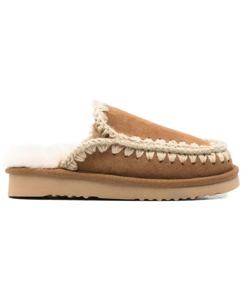 Mou double face sheepskin slippers - Braun Braun