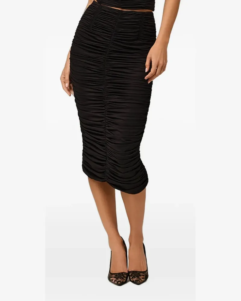 Kiki De Montparnasse Echauffe ruched skirt - Schwarz Schwarz
