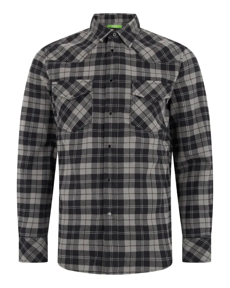 Diesel Flanellhemd mit Karomuster - Grau Grau