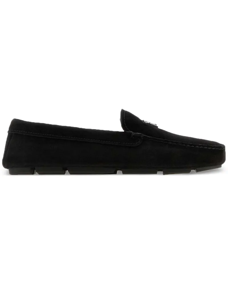 Prada Loafer aus Wildleder - Schwarz Schwarz