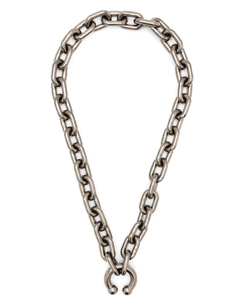 Random Identities Halskette im Oversized-Look Silber