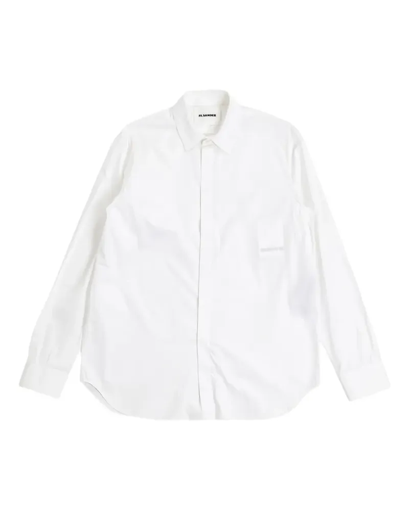 Jil Sander Hemd mit verdeckten Manschetten - Weiß Weiß