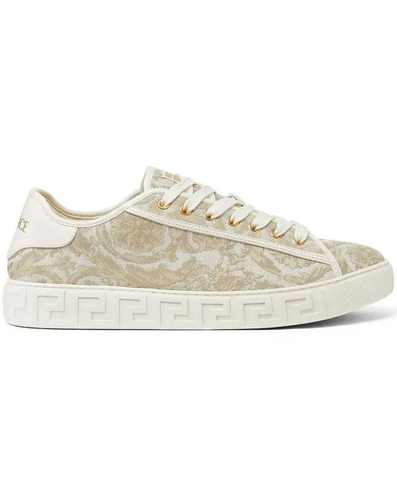 Versace Sneakers mit Barocco-Jacquardmuster Nude