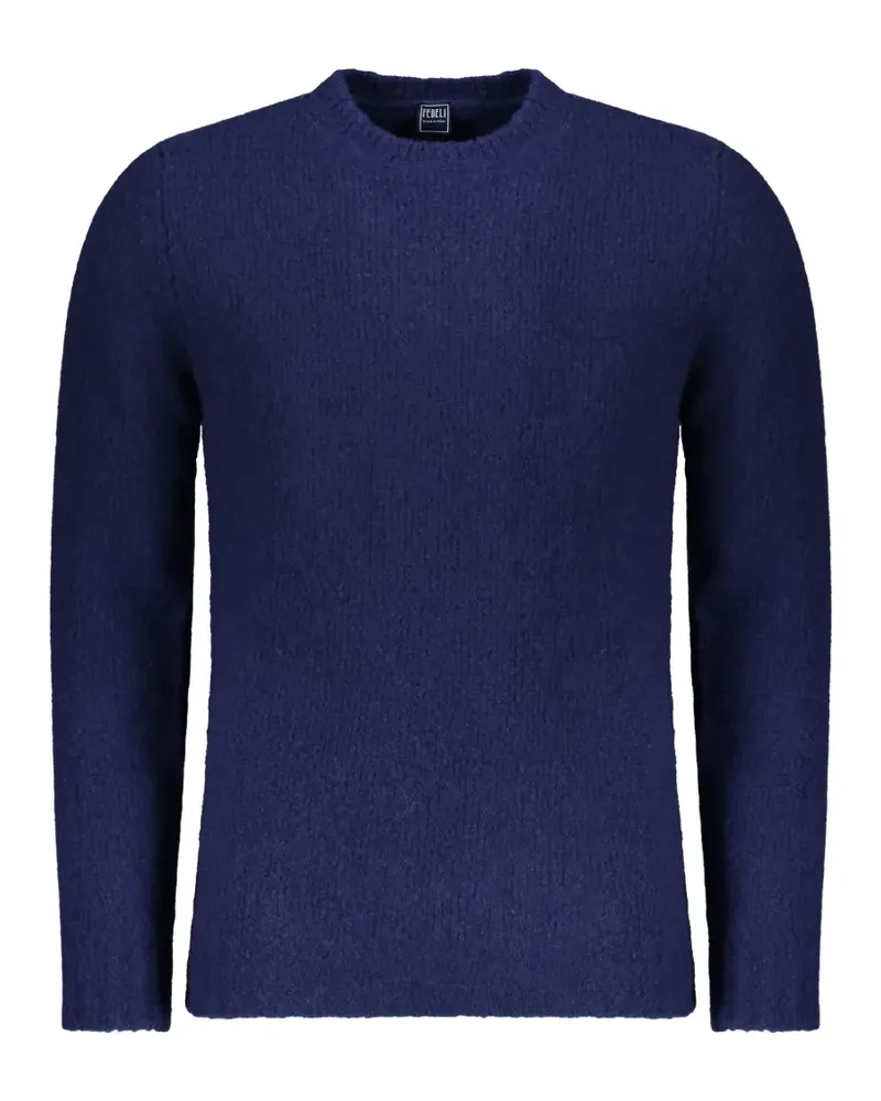 Fedeli Pullover mit Rundhalsausschnitt - Blau Blau