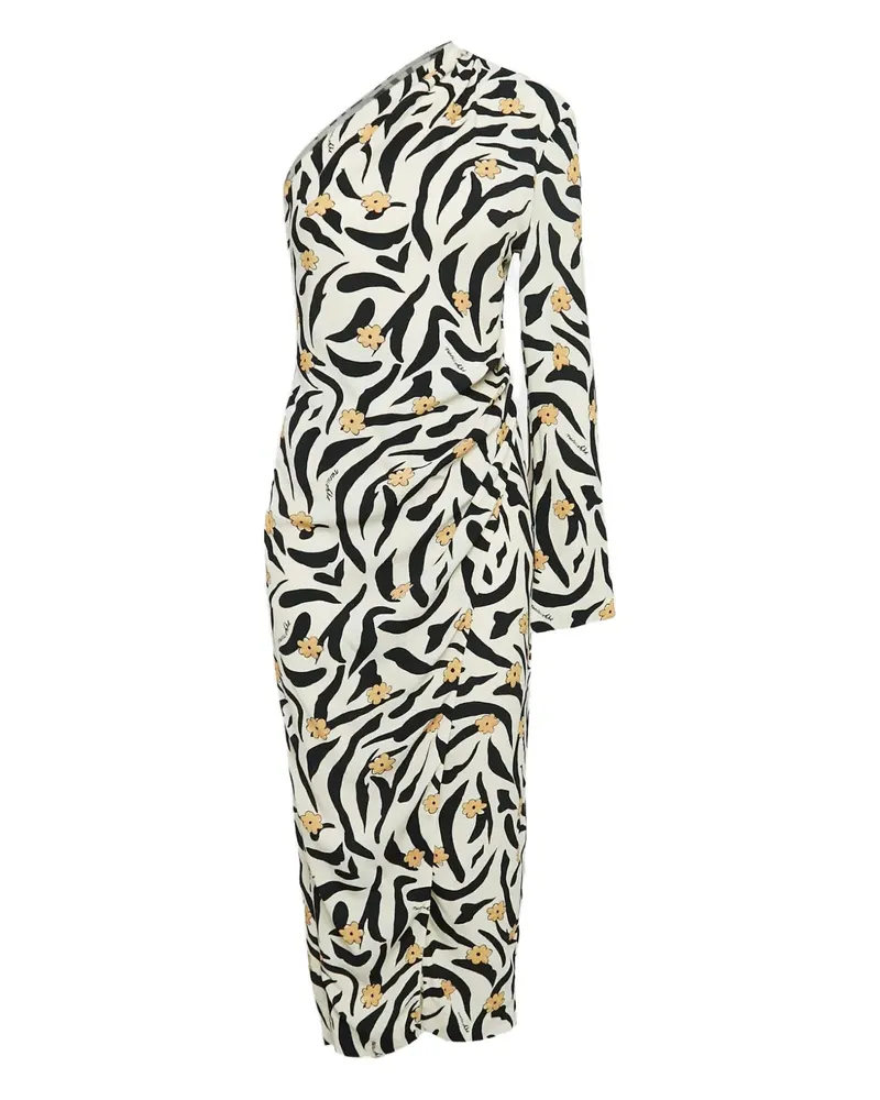 Nanushka Midikleid mit Zebra-Print - Nude Nude