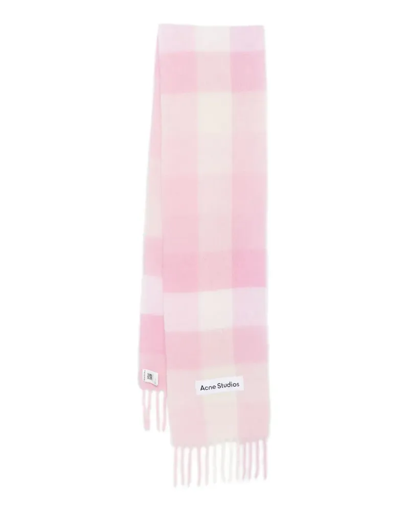 Acne Studios Karierter Schal mit Fransen - Rosa Rosa