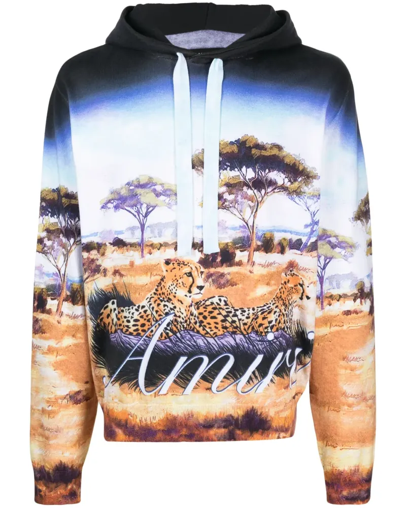 Amiri Hoodie mit grafischem Print - Blau Blau