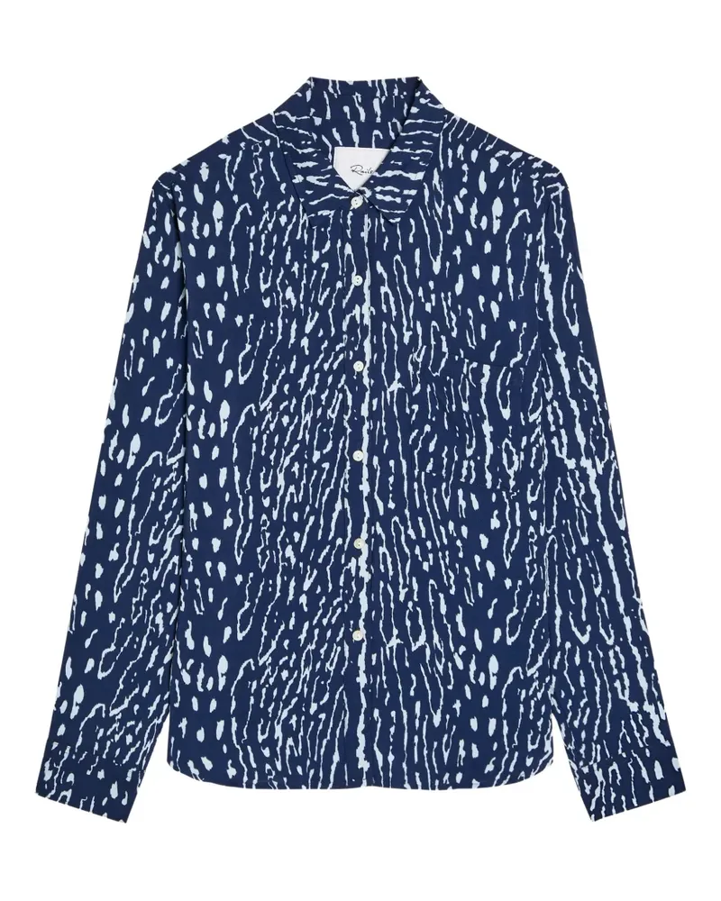 RAILS Josephine Hemd mit gemusterter Tasche - Blau Blau