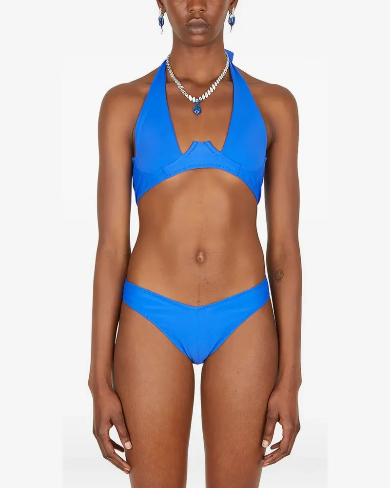 DI PETSA Nymph Neckholder-Bikini mit Schleifenverschluss - Blau Blau