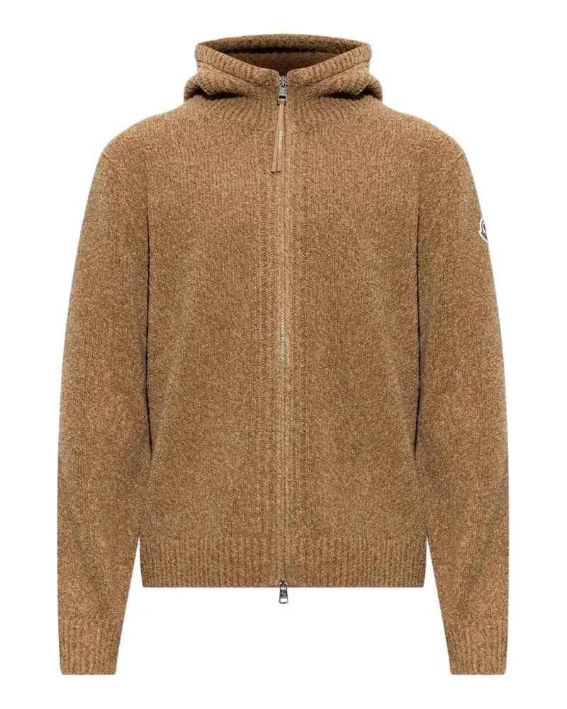 Moncler Kapuzencardigan mit Reißverschluss - Braun Braun
