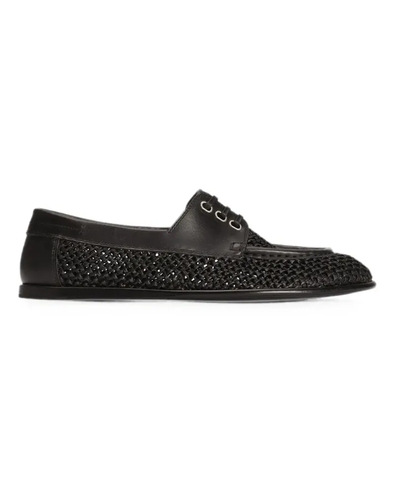 Dolce & Gabbana Derby-Schuhe aus Bast - Schwarz Schwarz