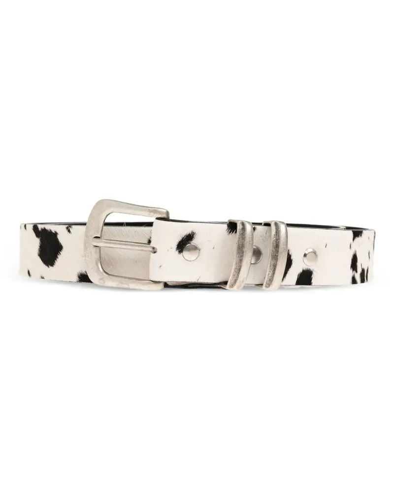 REPRESENT cow print buckle belt - Weiß Weiß