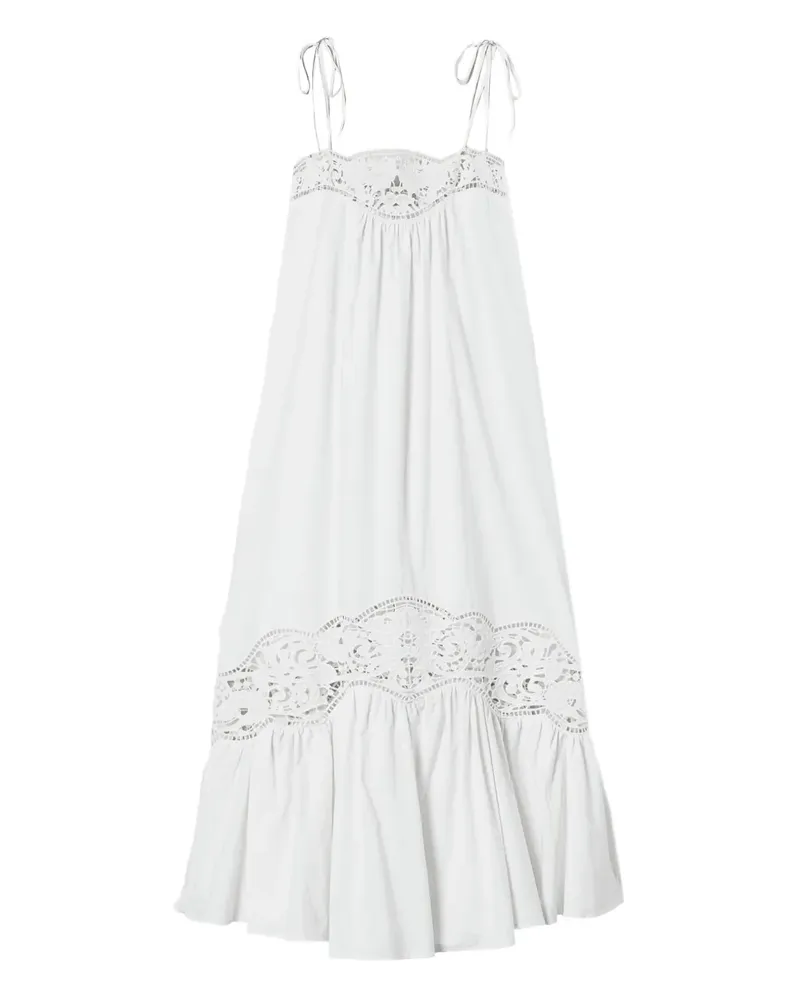 Twin-Set Kleid aus Popeline - Weiß Weiß