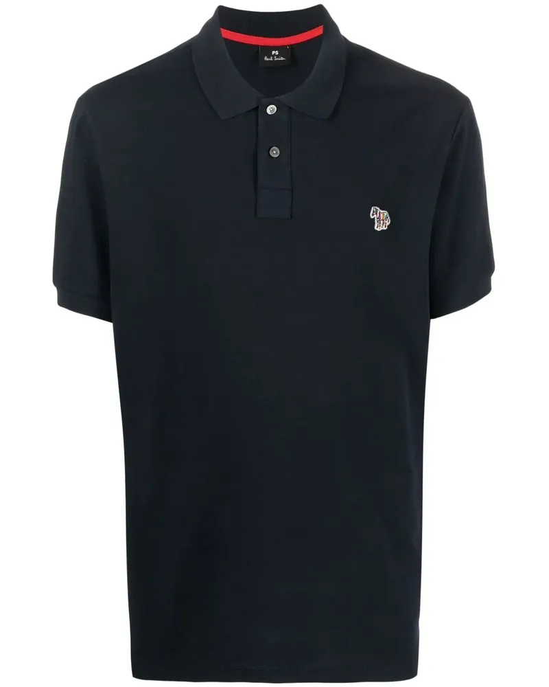 Paul Smith Poloshirt mit Zebra-Motiv - Blau Blau