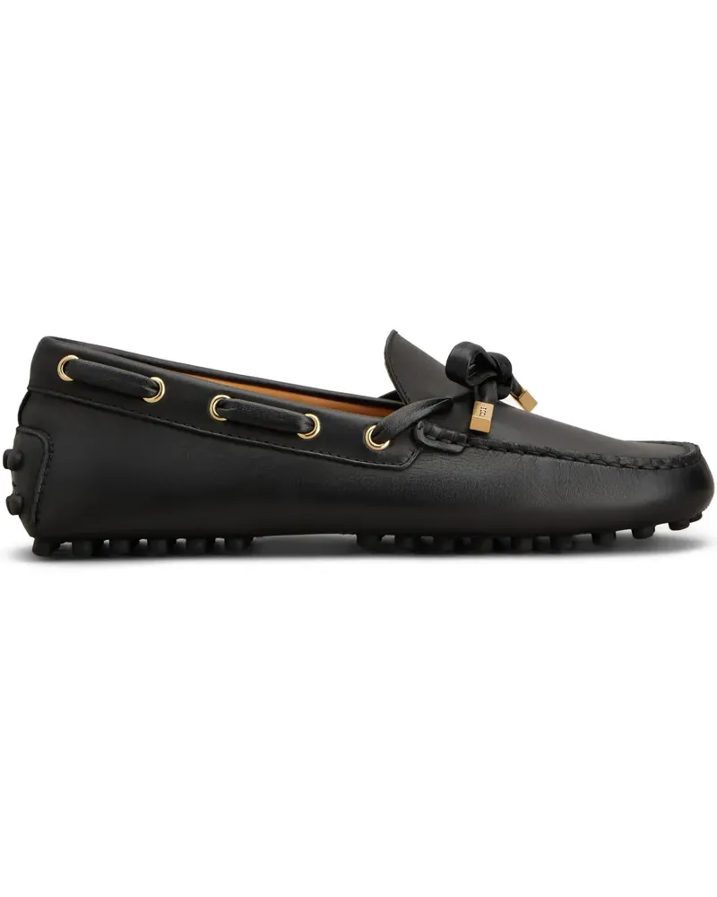 TOD'S Gommino Loafer mit Schleifendetail - Schwarz Schwarz