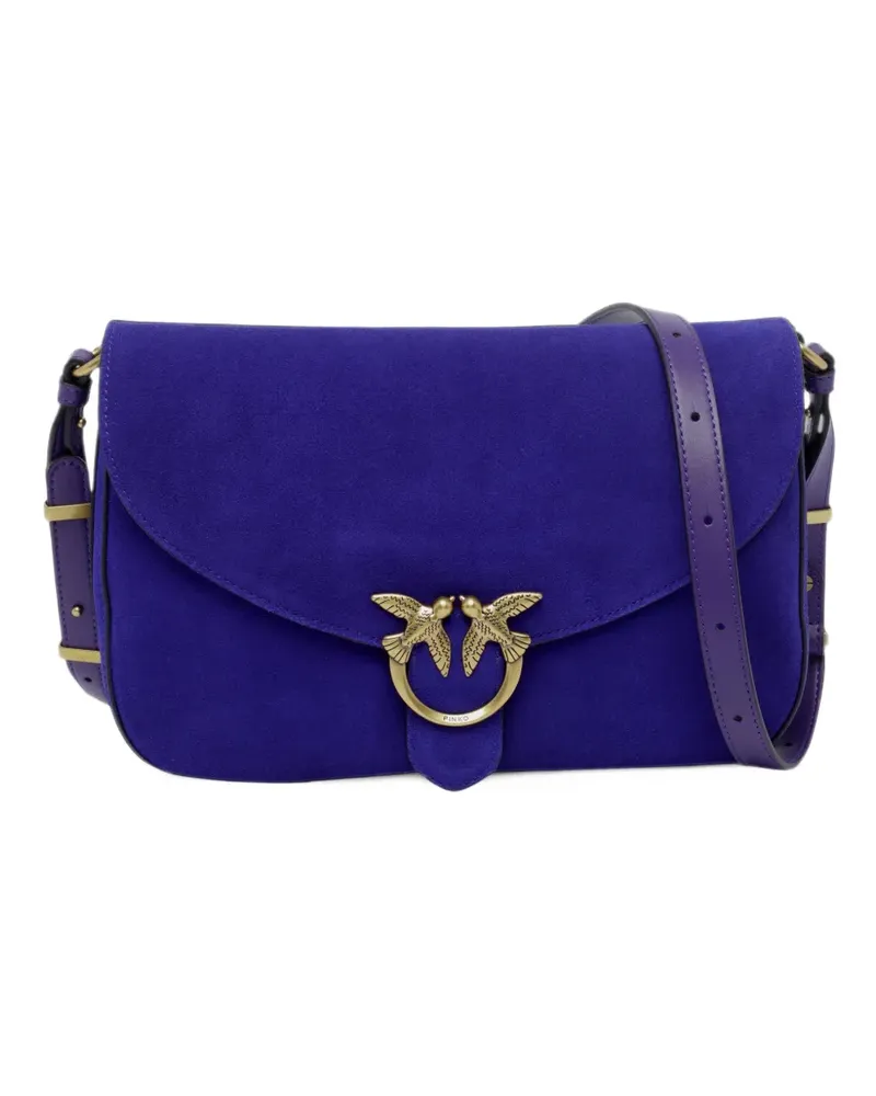 Pinko Love Classic suede satchel bag - Blau Blau