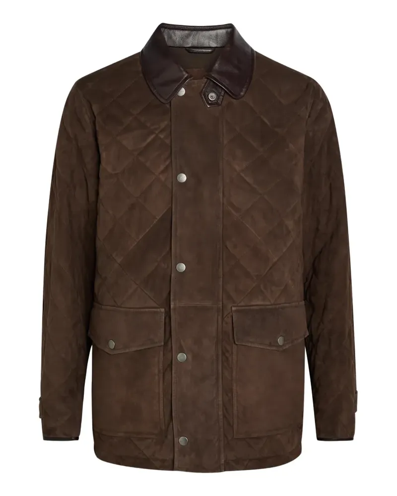 Gant Gesteppte Jacke aus Wildleder - Braun Braun
