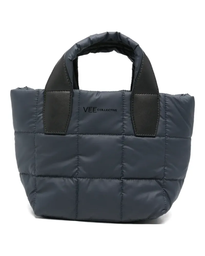VeeCollective mini Porter quilted tote bag - Blau Blau