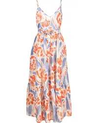 Essentiel Maxikleid mit Blumen-Print Blau