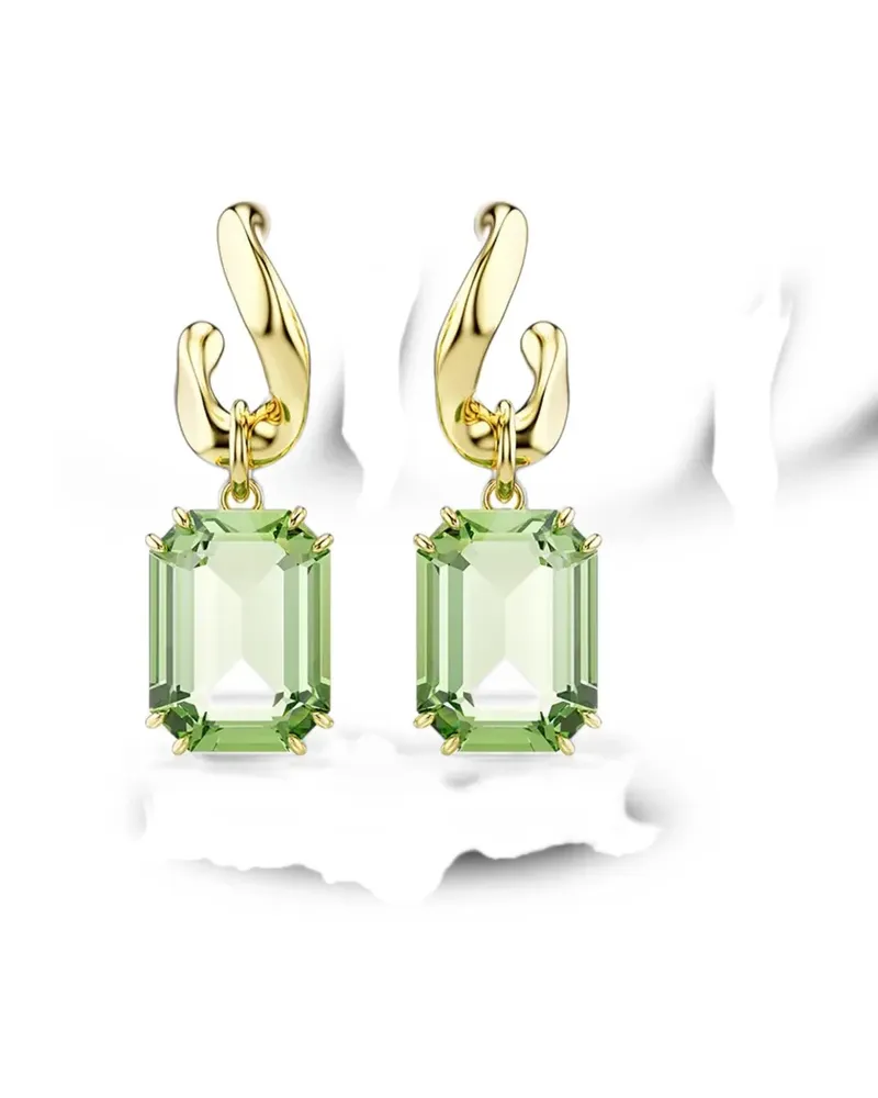 Swarovski Ohrringe mit achteckigem Schliff - Gold Gold