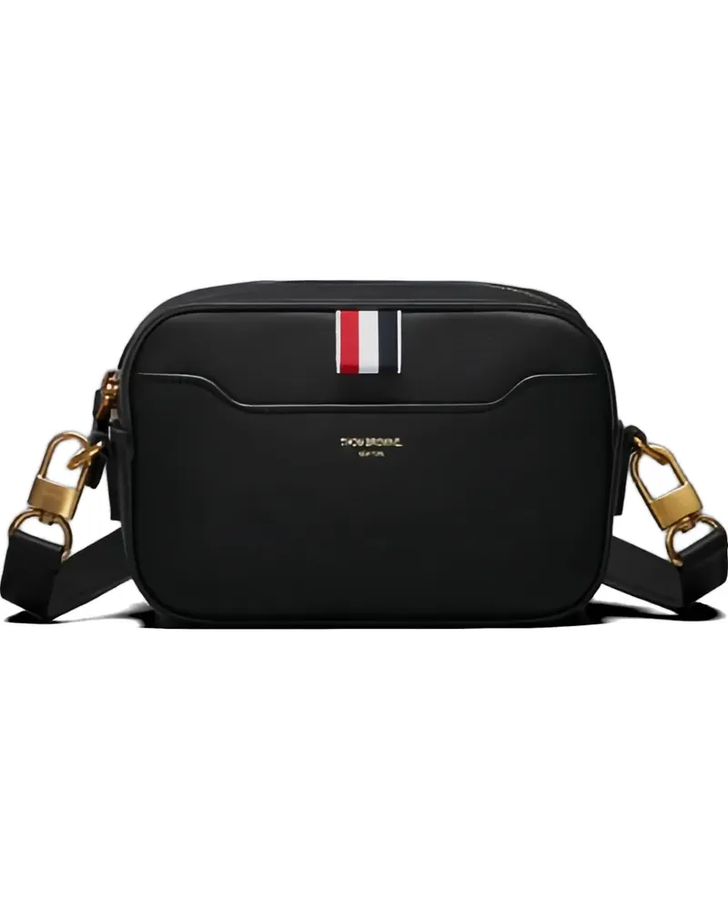 Thom Browne small leather camera bag - Schwarz Schwarz